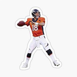 Peyton Manning Denver Broncos Throw Sticker