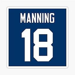 Peyton Manning Colts Sticker