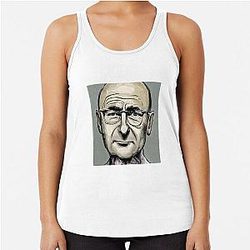 sketch of Phil Collins face Racerback Tank Top