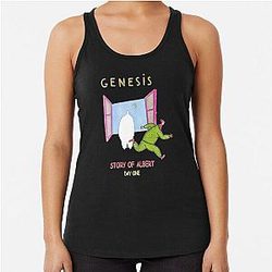 Best of English Rock Singer Genesis Band Phil Collins Logo Racerback Tank Top