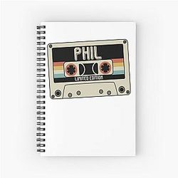 Gift For Men Crimson Phil Collins Vintage Photograp Spiral Notebook