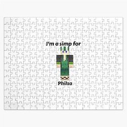 Philza Puzzles - I'm a simp for Philza (White Base) Jigsaw Puzzle RB1111