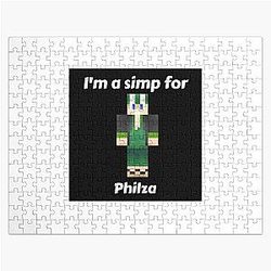 Philza Puzzles - I'm a simp for Philza (Black Base) Jigsaw Puzzle RB1111