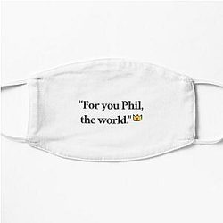 Philza Face Masks - "For you Phil, the world." Flat Mask RB1111