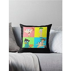 Rock Phineas Ferb Pop Graphic Throw Pillow for Fan
