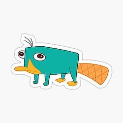 Perry the Platypus Sticker Phineas and Ferb Agent P Sticker