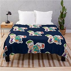 Baby Phineas Ferb with Perry Throw Blanket