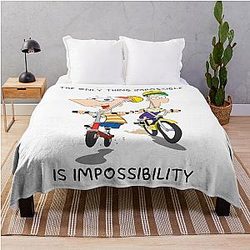 Phineas and Ferb The Only Thing Impossible is Impossibility Throw Blanket