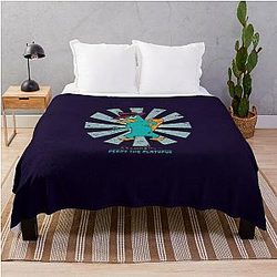 Perry the Platypus Retro Japanese Throw Blanket