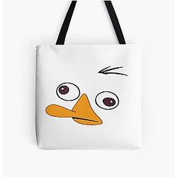 Perry el Platypus Face UltraHD All Over Print Tote Bag