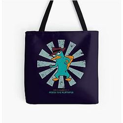 Perry the Platypus Japanese All Over Print Tote Bag