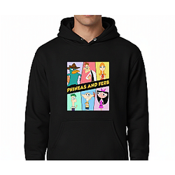 Phineas And Ferb Hoodie  Retro Cartoon Graphic