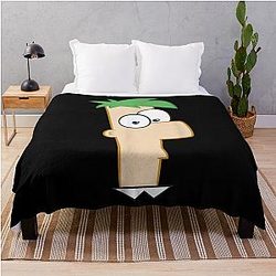 Green Face DTNK2207 Phineas And Ferb Throw Blankets