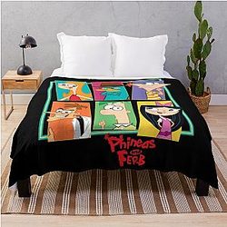 Character Collage DTNK2207 Phineas And Ferb Throw Blankets