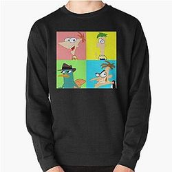 Rock Phineas Ferb Graphic Fan Pullover Sweatshirt