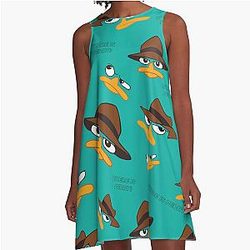 Perry the Platypus A Line Dress