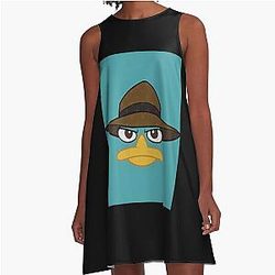 Perry the Platypus Agent Graphic A-Line Dress