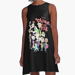Call Me Is Ney Phineas And Ferb The Group Logo Nice Gift For Fan A-Line Dress