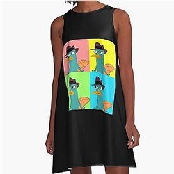 Mens Women's Agent Phineas & Ferb Awesome For Movie Fans A-Line Dress