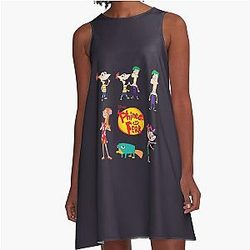 Phineas Ferb A Line Dress