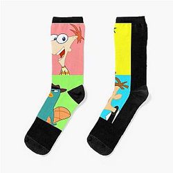 Rock Phineas Ferb Pop Graphic Fan Socks