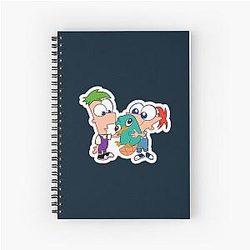 Baby Phineas and Ferb with Perry Spiral Notebook