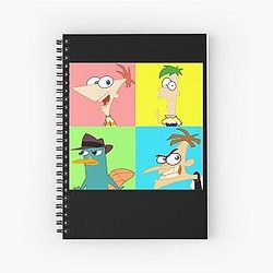 Rock Phineas Ferb Pop Graphic Spiral Notebook