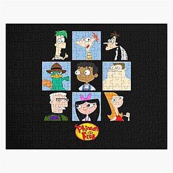 Love Phineas Cartoon Characters Jigsaw Puzzle