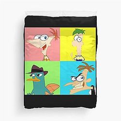 Phineas Ferb Rock Graphic for Fan Duvet Cover