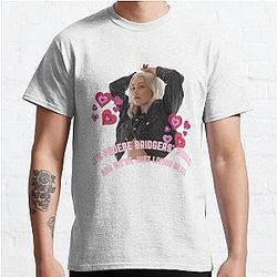 Phoebe Bridgers T-Shirts - Phoebe Bridgers Face Text Classic T-Shirt RB2109
