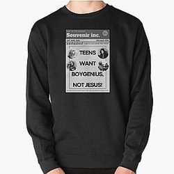 Phoebe Bridgers Sweatshirts - Teens Want Boygenius Not Jesus! Poster Pullover Sweatshirt RB2109