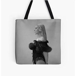 Phoebe Bridgers Bags - Black And White Phoebe Bridgers Shows Off Figure For Porter Magazine Cover 2  Tote Bag RB2109