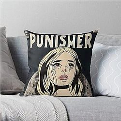 Phoebe Bridgers Pillows - Phoebe Bridgers 2020 Comic Tour Punisher Cry Throw Pillow RB2109