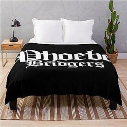 Phoebe Bridgers Blanket - Phoebe Bridgers Merch Phoebe Bridgers White Logo Throw Blanket RB2109