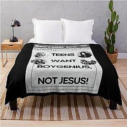 Phoebe Bridgers Blanket - Teens Want Boygenius Not Jesus! Poster Throw Blanket RB2109