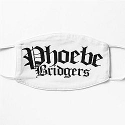 Phoebe Bridgers Face Masks - Phoebe Bridgers Merch Phoebe Bridgers Black Logo Flat Mask RB2109