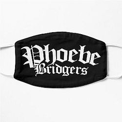 Phoebe Bridgers Face Masks - Phoebe Bridgers Merch Phoebe Bridgers White Logo Flat Mask RB2109