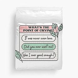 PinkPantheress Lyrics - Boy's a Liar -  Girl blogger Aesthetic Duvet Cover