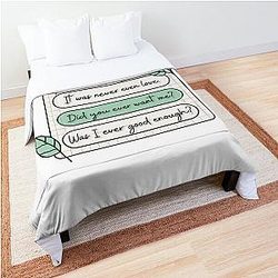 PinkPantheress Lyrics - Boy's a Liar -  Girl blogger Aesthetic Comforter