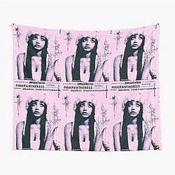 PINKPANTHERESS pink decal Tapestry