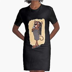 Long Hair Pinkpantheress Mic Graphic T-Shirt Dress
