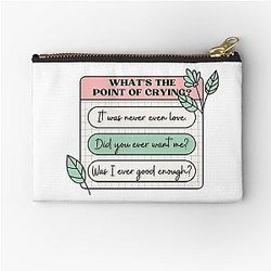 PinkPantheress Lyrics - Boy's a Liar -  Girl blogger Aesthetic Zipper Pouch