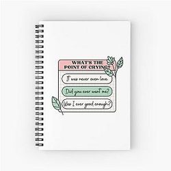 PinkPantheress Lyrics - Boy's a Liar -  Girl blogger Aesthetic Spiral Notebook