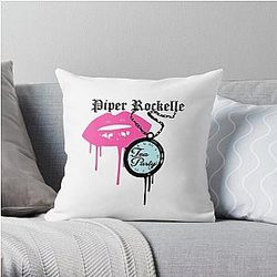 Piper Rockelle Pillows - Piper Rockelle Merch Logo Throw Pillow