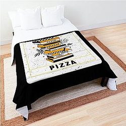 The Pizza Tower, Tarot And Pizza, Pizza Vintage Gothic Design Comforter