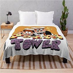 Pizza Tower Graphic Art Throw Blanket
