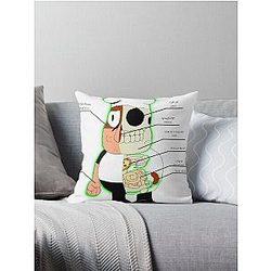 "ANATOMY" Pizza Tower - Peppino Throw Pillow