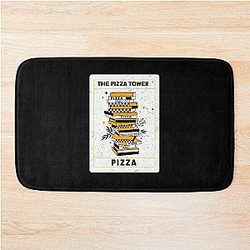The Pizza Tower, Tarot And Pizza, Pizza Vintage Gothic Design Bath Mat