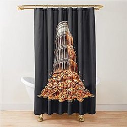 Pizza tower - for pizza lovers Shower Curtain