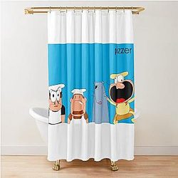 "WEEZING" Pizza Tower Shower Curtain